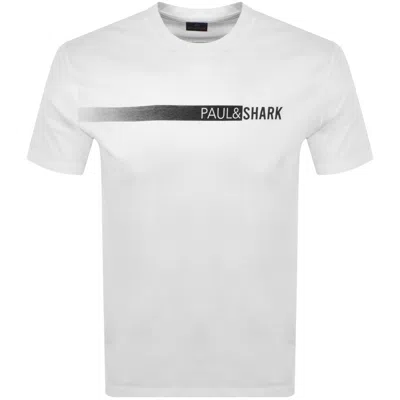 Paul &amp; Shark Paul And Shark Printed Logo T Shirt White