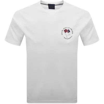 Paul &amp; Shark Paul And Shark Printed Logo T Shirt White