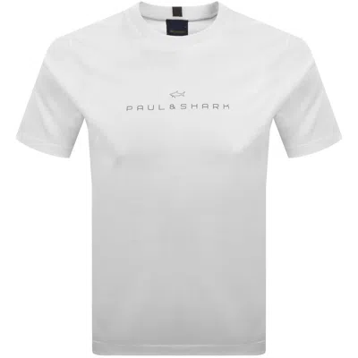 Paul &amp; Shark Paul And Shark Printed Logo T Shirt White