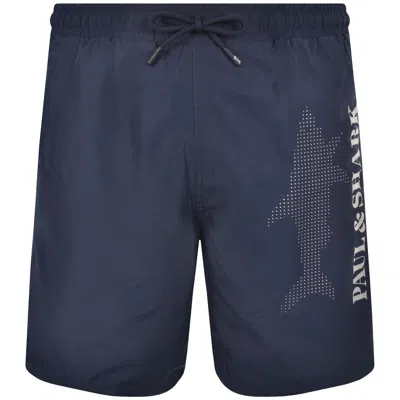 Paul &amp; Shark Paul And Shark Save The Sea Swim Shorts Navy In Blue