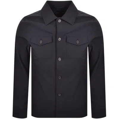 Paul &amp; Shark Paul And Shark Stretch Overshirt Navy In Blue