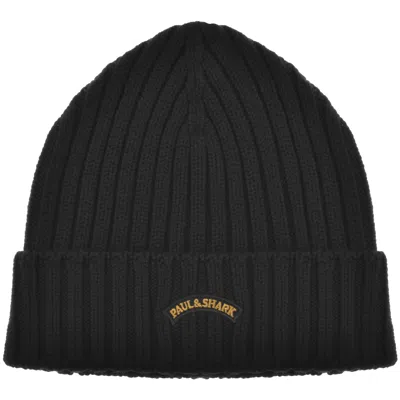 Paul &amp; Shark Paul And Shark Wool Beanie Hat Black