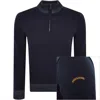 Paul &amp; Shark Paul And Shark Wool Quarter Zip Jumper Navy In Navy