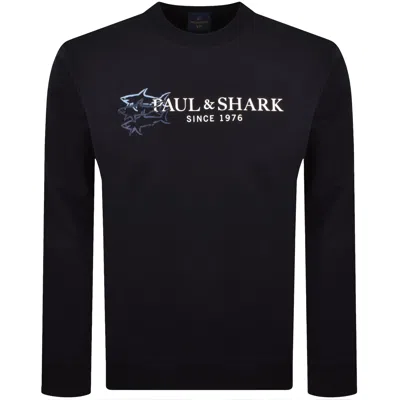 Paul &amp; Shark Paul And Shark X-soft Logo Sweatshirt Navy In Blue