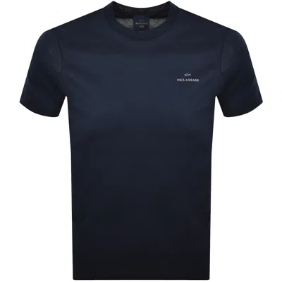 Paul &amp; Shark Paul And Shark X-soft Printed Logo T Shirt Navy In Blue