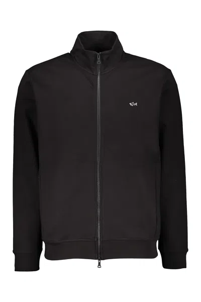 Paul&amp;shark Black Hoodie With Zip, Comfort And Style