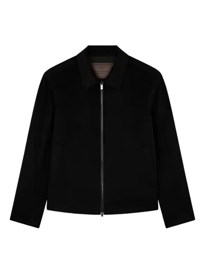 Paul&amp;shark Blouson Made With A Loro Piana Green Storm System Fabric In Black