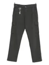 Paul&amp;shark Cashmere Cotton Garment Dyed Wide Leg Cargo Trousers In Gray