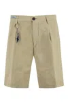 Paul&amp;shark Cotton And Linen Bermuda-shorts In Beige