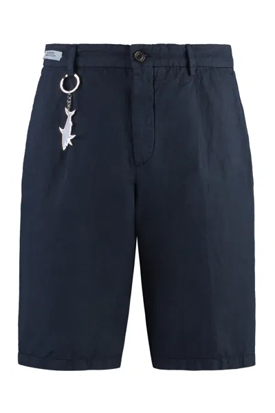 Paul&amp;shark Cotton And Linen Bermuda-shorts In Blue