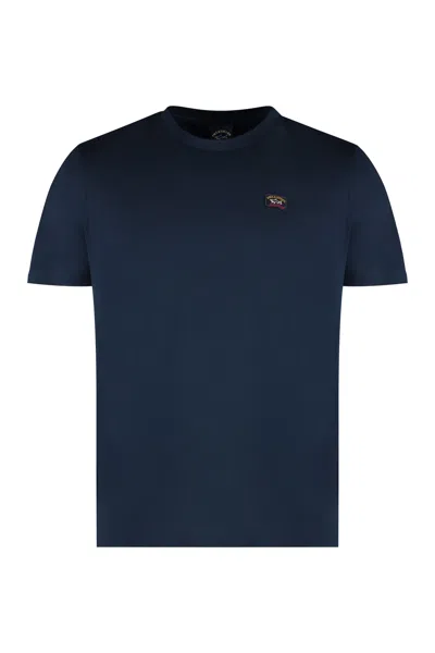Paul&amp;shark Cotton Crew-neck T-shirt In Blue