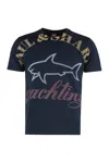 Paul&amp;shark Cotton Crew-neck T-shirt In Blue