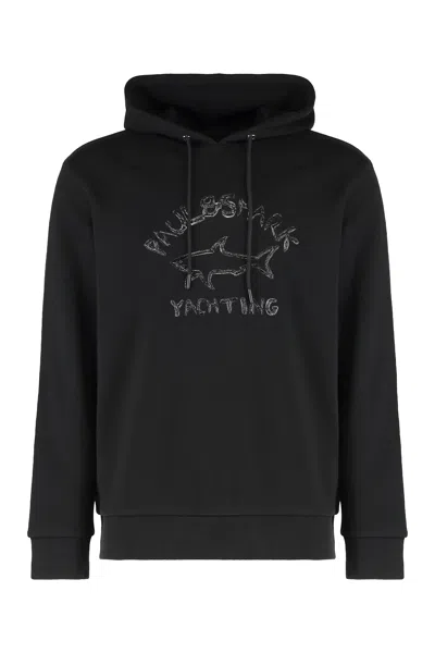 Paul&amp;shark Cotton Hoodie In Black