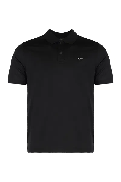 Paul&amp;shark Cotton Jersey Polo Shirt In Black