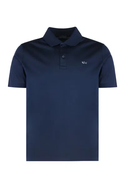 Paul&amp;shark Cotton Jersey Polo Shirt In Blue