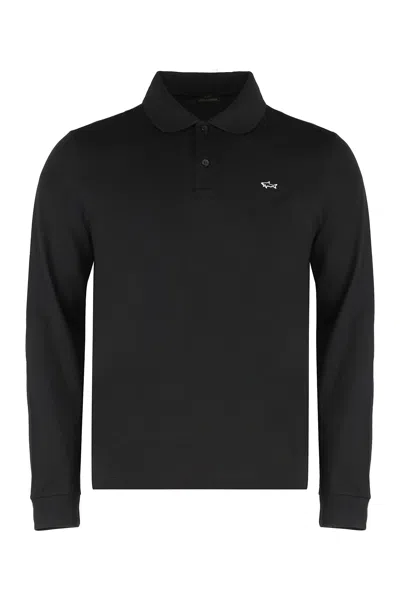 Paul&amp;shark Cotton Piqué Polo Shirt In Black