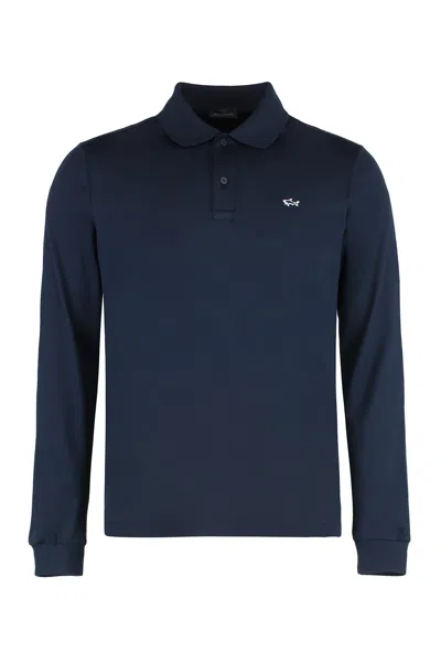 Paul&amp;shark Cotton Piqué Polo Shirt In Blue