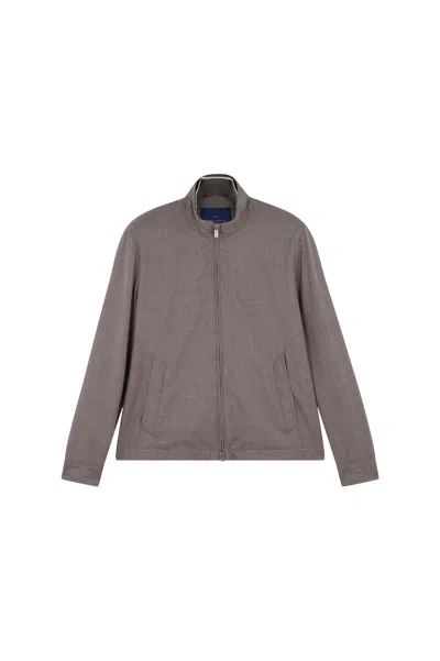 Paul&amp;shark Jacket Loropiana In Taupe Suede