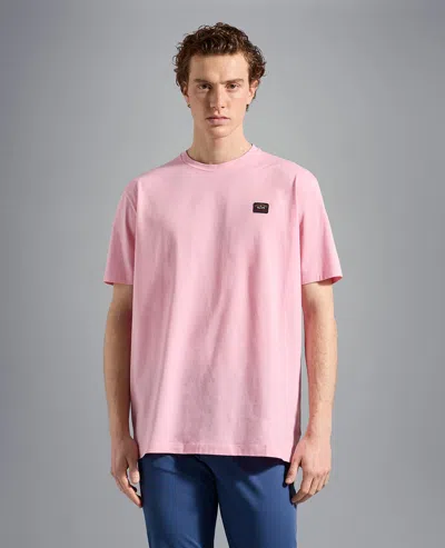 Paul&amp;shark Jersey Polo With Iconic Badge In Pink