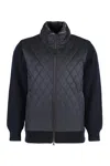 Paul&amp;shark Knitted Jacket With Padded Panel In Black