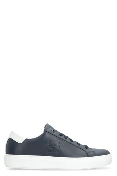Paul&amp;shark Leather Low-top Sneakers In Blue