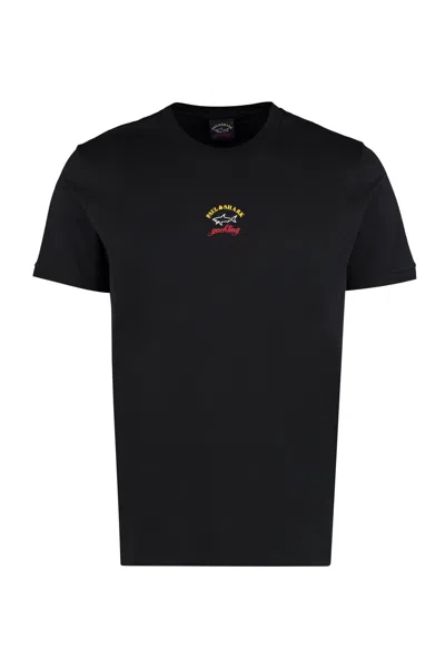 Paul&amp;shark Logo Cotton T-shirt In Black