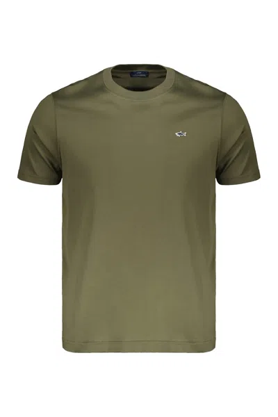 Paul&amp;shark Olive Green T-shirt In Soft Cotton