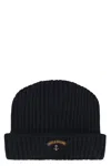 Paul&amp;shark Ribbed Wool Beanie In Black