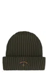 Paul&amp;shark Ribbed Wool Beanie In Green
