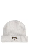 Paul&amp;shark Ribbed Wool Beanie In Gray