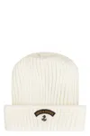 Paul&amp;shark Ribbed Wool Beanie In Neutral