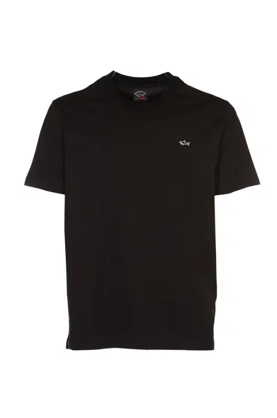 Paul&amp;shark Shark Embroidered Regular T-shirt In Black