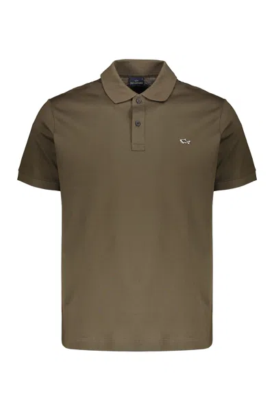 Paul&amp;shark Short Sleeve Cotton Polo Shirt In Brown