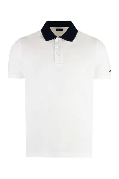 Paul&amp;shark Short Sleeve Cotton Polo Shirt In White