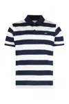 Paul&amp;shark Striped Cotton Piqué Polo Shirt In White
