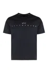 Paul&amp;shark T-shirt In Cotton Jersey With Logo Print In Blue
