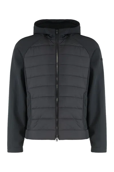 Paul&amp;shark Technical Fabric Hooded Jacket In Black