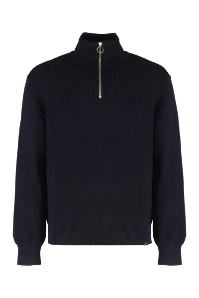 Paul&amp;shark Turtleneck Sweater With Ribbing In Black