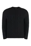 Paul&amp;shark Virgin Wool Crew-neck Sweater In Black