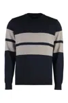 Paul&amp;shark Virgin Wool Crew-neck Sweater In Blue