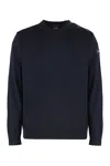 Paul&amp;shark Virgin Wool Crew-neck Sweater In Blue
