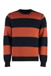 Paul & Shark Virgin Wool Crew-neck Sweater In Blue