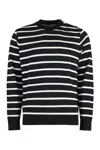 Paul & Shark Virgin Wool Crew-neck Sweater In Blue