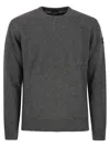 Paul&amp;shark Wool Crew Neck With Arm Patch Paul&shark In Grey
