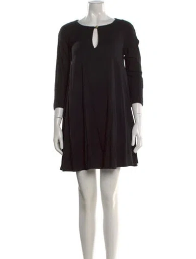 Pre-owned Paul & Joe Bateau Neckline Mini Dress In Black