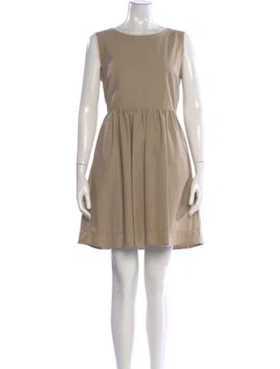Pre-owned Paul & Joe Bateau Neckline Mini Dress In Neutrals