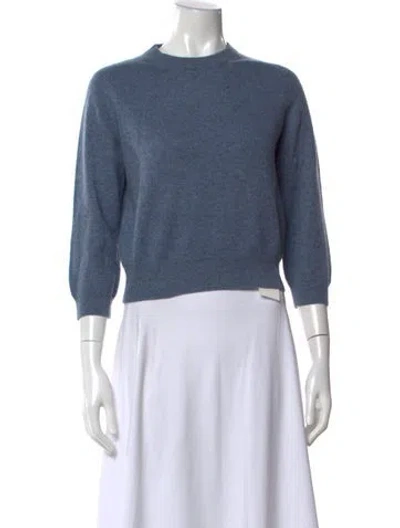 Pre-owned Paul & Joe Cashmere Mock Neck Sweater In Blue