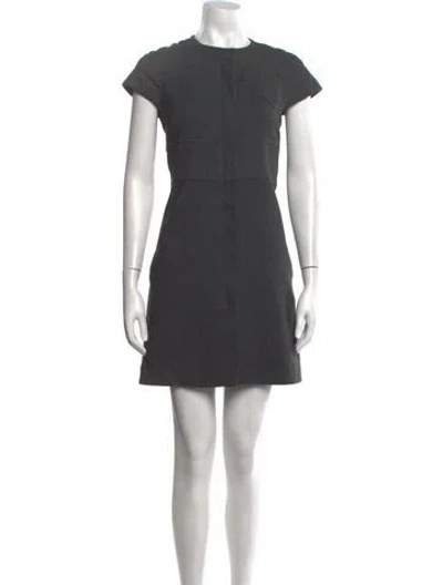 Pre-owned Paul & Joe Crew Neck Mini Dress In Grey