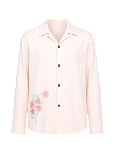 Paul & Joe Dragon-print Camp-collar Shirt In Pink