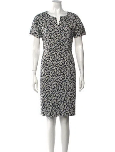 Pre-owned Paul & Joe Floral Print Knee-length Dress In Black